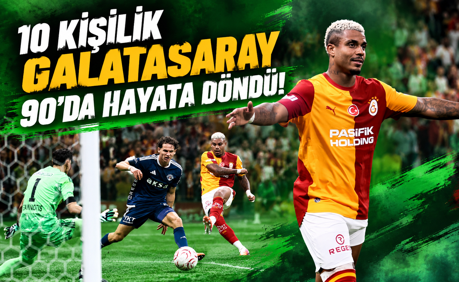 10 kişilik Galatasaray 90’da hayata döndü! Liderliğe yükseldi