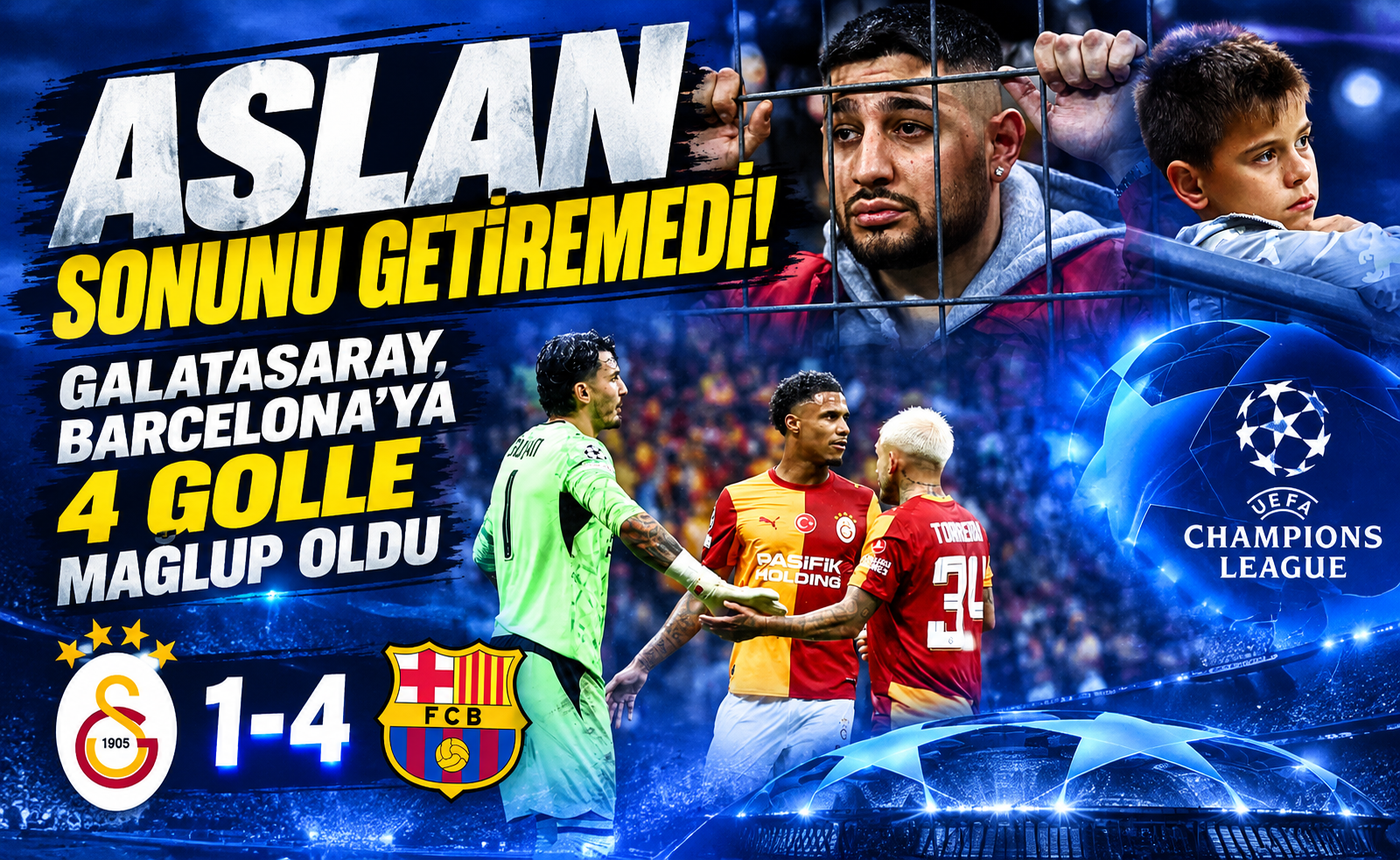Aslan Sonunu Getiremedi! Galatasaray, Barcelona'ya 4 Golle Mağlup Oldu