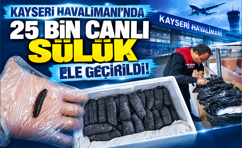 Kayseri Havalimanı’nda 25 Bin Canlı Sülük Ele Geçirildi