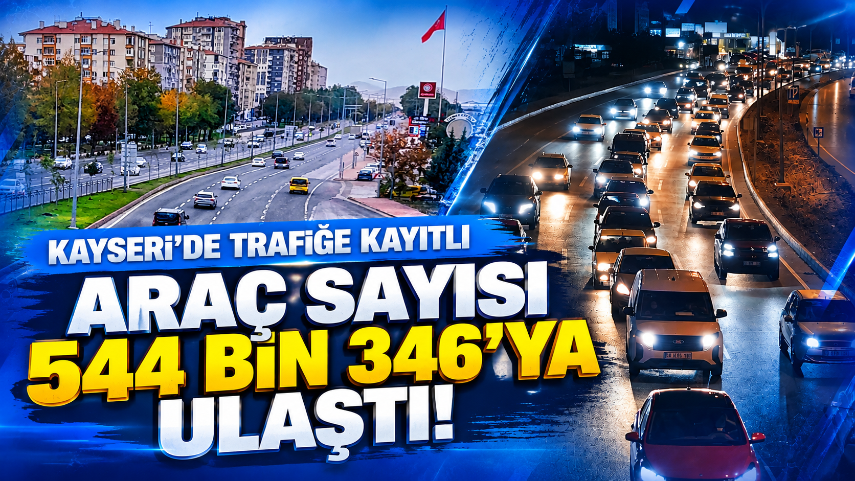 Kayseri’de Araç Sayısı 544 Bini Aştı