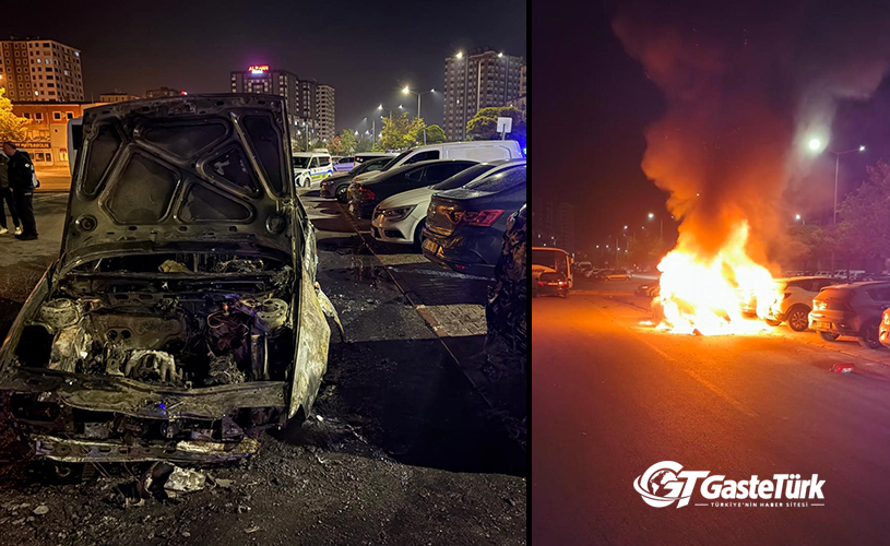 Kayseri’de Korkutan Kaza! Otomobil Alev Topuna Döndü, 3 Araç Daha Zarar Gördü