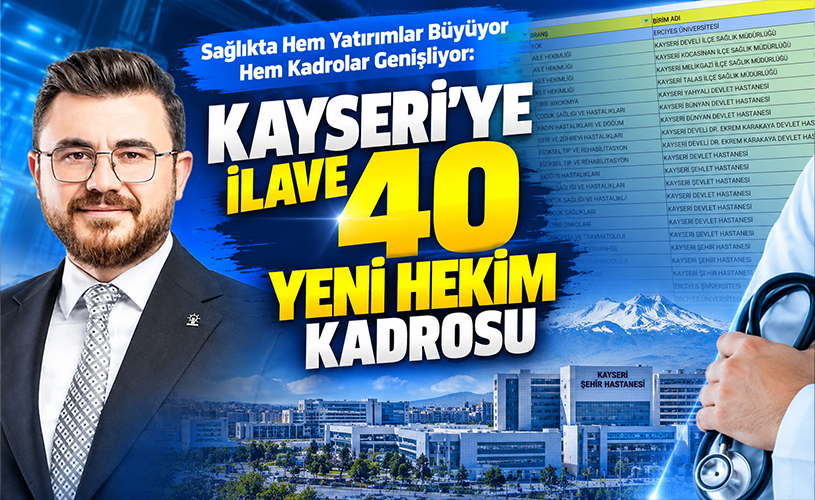 Kayseri’ye Sağlıkta 40 Yeni Hekim Kadrosu! Başkan Okandan Duyurdu