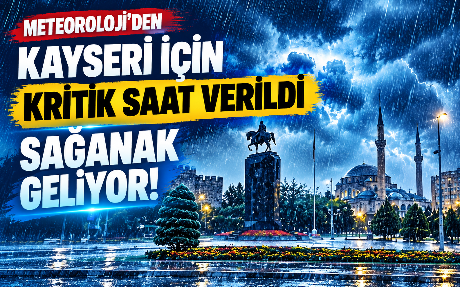 Meteoroloji’den Kayseri’ye Kritik Uyarı: Kuvvetli Sağanak Geliyor